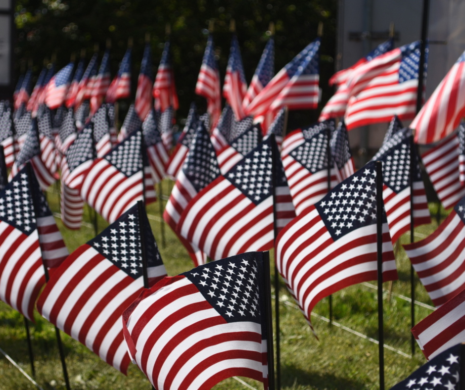 Flags FB US flags, flags, memorial day flag garden